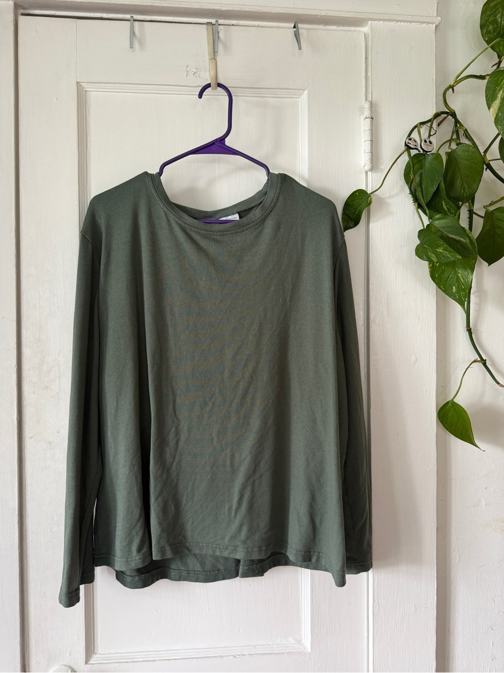 Serra Long-Sleeve Crew Neck Shirt - Olive